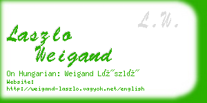 laszlo weigand business card